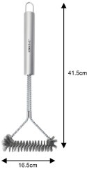 Szczotka do czyszczenia grilla, 41,5cm, stal nierdzewna, kinghoff, kh-1915