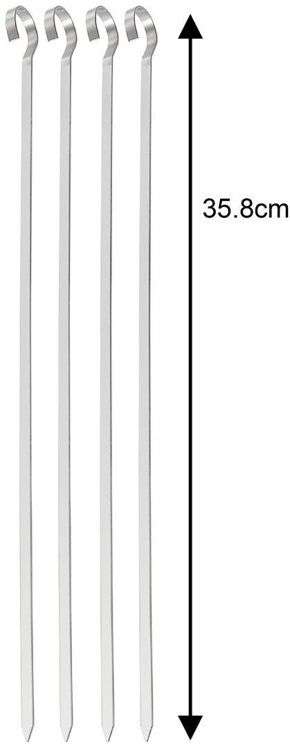 Szpikulce do grilla, zestaw- 4 szt, 35,8cm, stal nierdzewna, kinghoff, kh-1914