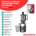 Wyciskarka wolnoobrotowa do owoców i warzyw, pionowa, szara, 180w, klausberg, kb-7881