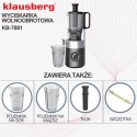 Wyciskarka wolnoobrotowa do owoców i warzyw, pionowa, szara, 180w, klausberg, kb-7881