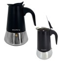 Zaparzacz do kawy espresso, stal nierdzewna, 4 filiżanki, czarny/srebrny, klausberg, kb-7844