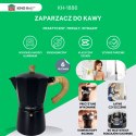 Zaparzacz do kawy espresso z aluminium, 6 filiżanek, czarny/drewnopodobny, kinghoff, kh-1886
