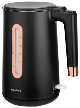 Czajnik elektryczny, kolor czarny/różowe złoto, 1,7l, klausberg, kb-7889