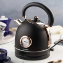 Czajnik elektryczny z termometrem, stal nierdzewna, czarny/rose gold 1,8l, 1850-2200w, klausberg, kb-7905