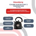 Czajnik elektryczny z termometrem, stal nierdzewna, czarny/rose gold 1,8l, 1850-2200w, klausberg, kb-7905