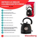 Czajnik elektryczny z termometrem, stal nierdzewna, czarny/rose gold 1,8l, 1850-2200w, klausberg, kb-7905