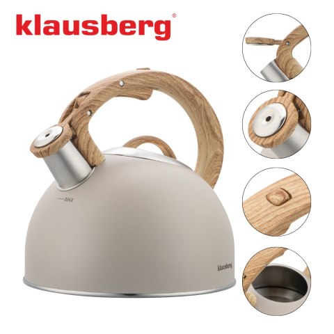 Czajnik tradycyjny 2.5l, bezowy klausberg