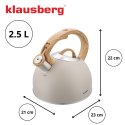 Czajnik tradycyjny 2.5l, bezowy klausberg