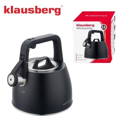 Czajnik tradycyjny 2.5l, czarny klausberg