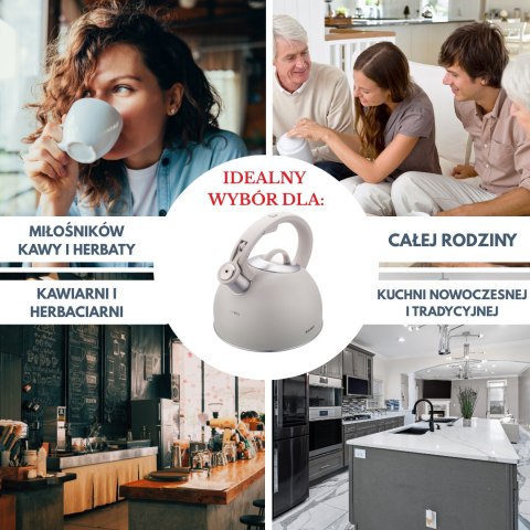 Czajnik tradycyjny 2.5l, szary klausberg
