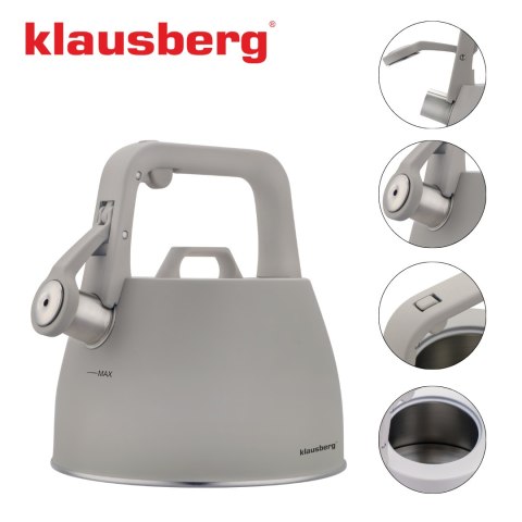 Czajnik tradycyjny 2.5l, szary klausberg