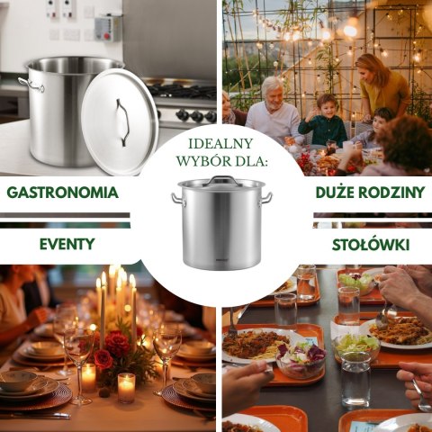 Garnek gastronomiczny, stal nierdzewna, śr.36cm, 36l, kinghoff, kh-1965