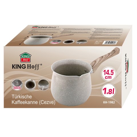Tygielek/cezve do kawy tureckiej 1,8 l marmurkowe, kinghoff kh-1982