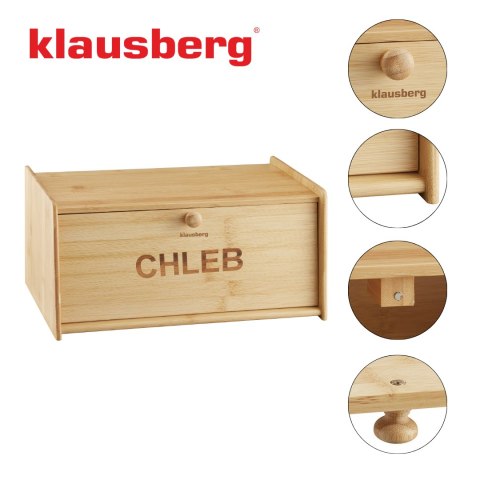 Chlebak bambusowy, 39,5×24,5×18cm, klausberg, kb-7934