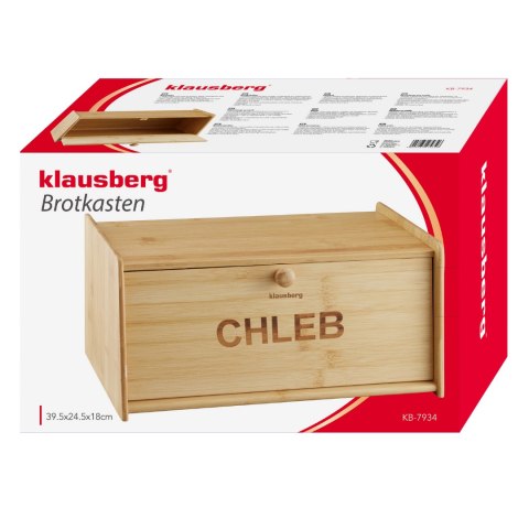 Chlebak bambusowy, 39,5×24,5×18cm, klausberg, kb-7934