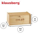 Chlebak bambusowy, 39,5×24,5×18cm, klausberg, kb-7934