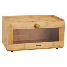 Chlebak bambusowy, akrylowy front, 35,5×24×18cm, klausberg, kb-7923