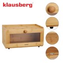 Chlebak bambusowy, akrylowy front, 35,5×24×18cm, klausberg, kb-7923