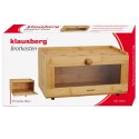 Chlebak bambusowy, akrylowy front, 35,5×24×18cm, klausberg, kb-7923