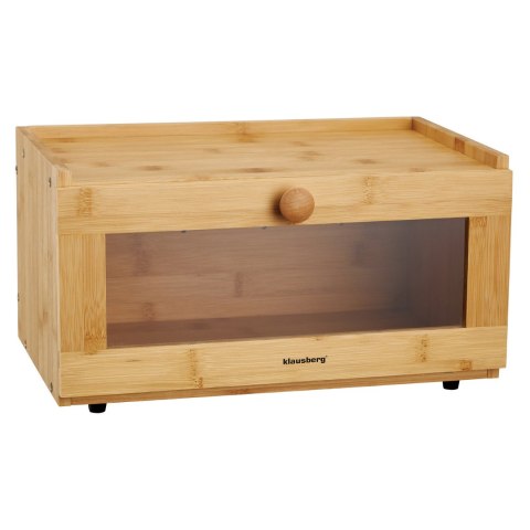 Chlebak bambusowy, akrylowy front, 40×24,5×19cm, klausberg, kb-7924