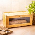 Chlebak bambusowy, akrylowy front, 40×24,5×19cm, klausberg, kb-7924