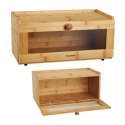 Chlebak bambusowy, akrylowy front, 40×24,5×19cm, klausberg, kb-7924