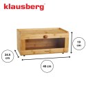 Chlebak bambusowy, akrylowy front, 40×24,5×19cm, klausberg, kb-7924