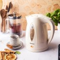 Czajnik elektryczny 1,2 l, kremowy, led, szybkie gotowanie, klausberg