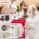 Czajnik elektryczny 1,2 l, kremowy, led, szybkie gotowanie, klausberg