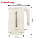 Czajnik elektryczny, 1,7 l, kremowy stal 304, klausberg kb-9004
