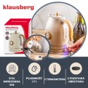 Czajnik elektryczny retro z termometrem, 1,7l, kremowy, stal nierdzewna 304