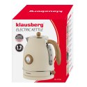 Czajnik elektryczny retro z termometrem, 1,7l, kremowy, stal nierdzewna 304
