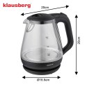 Czajnik elektryczny, szklany, 1,2 l, led, klausberg kb-9003