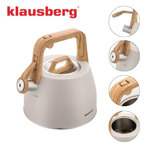 Czajnik tradycyjny 2.5l, bezowy klausberg