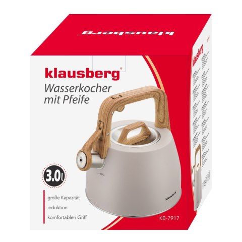 Czajnik tradycyjny 2.5l, bezowy klausberg