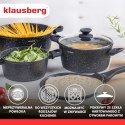 Garnki z marmurkową powłoką nieprzywieralną, zestaw 7 elementów klausberg