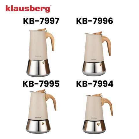 Kawiarka stalowa espresso, 300 ml, indukcja, klausberg kb-7995