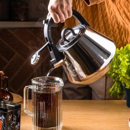 Czajnik stalowy z gwizdkiem 2,5 l połysk, indukcja, klausberg kb-7947
