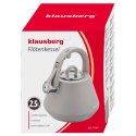 Czajnik stalowy z gwizdkiem 2,5 l szary mat, indukcja, klausberg kb-7949
