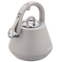 Czajnik stalowy z gwizdkiem 2,5 l szary mat, indukcja, klausberg kb-7949