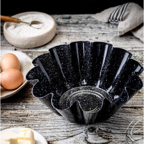 Forma do pieczenia ciasta, metalowa, z powłoką nieprzywieralną, czarna, średnica 23,5 cm, klausberg, kb-7837