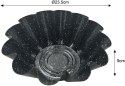 Forma do pieczenia ciasta, metalowa, z powłoką nieprzywieralną, czarna, średnica 23,5 cm, klausberg, kb-7837