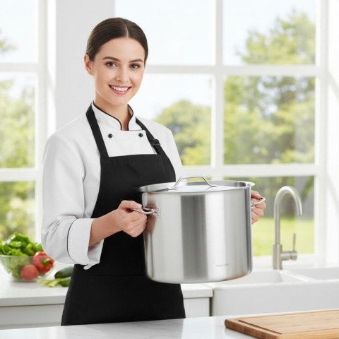 Garnek gastronomiczny, stal nierdzewna, śr.25cm, 9l, kinghoff, kh-2021