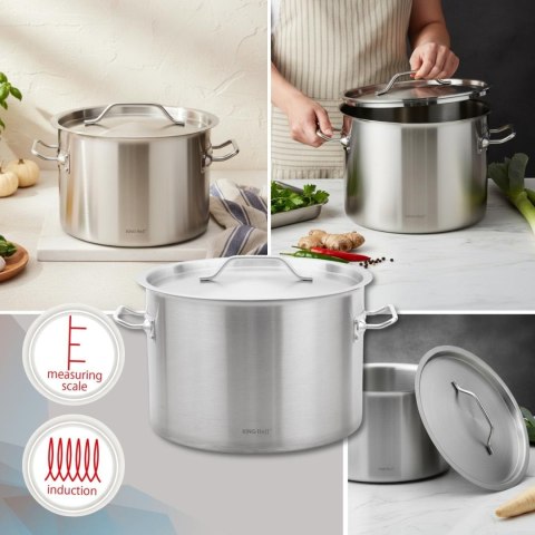 Garnek gastronomiczny, stal nierdzewna, śr.36cm, 24l, kinghoff, kh-2024