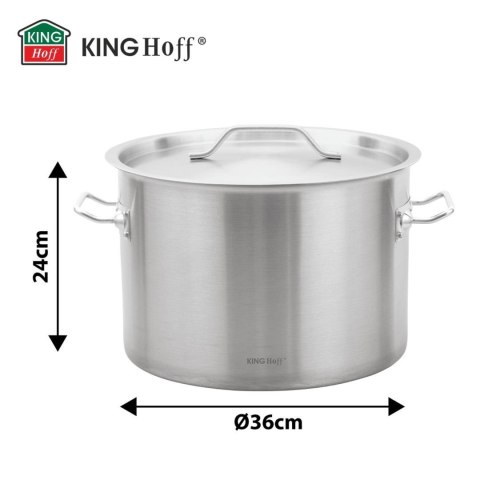 Garnek gastronomiczny, stal nierdzewna, śr.36cm, 24l, kinghoff, kh-2024
