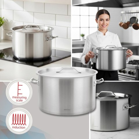 Garnek gastronomiczny, stal nierdzewna, śr.40cm, 32l, kinghoff, kh-2026