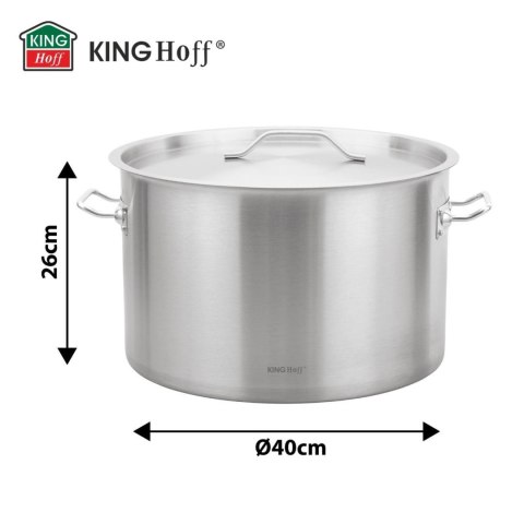Garnek gastronomiczny, stal nierdzewna, śr.40cm, 32l, kinghoff, kh-2026