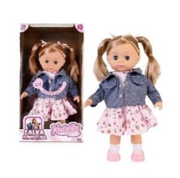 Lalka natalia mówi po polsku 39 cm w granatowej kurtce