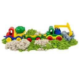 Zestaw piasek dynamiczny i fluffy - plac budowy