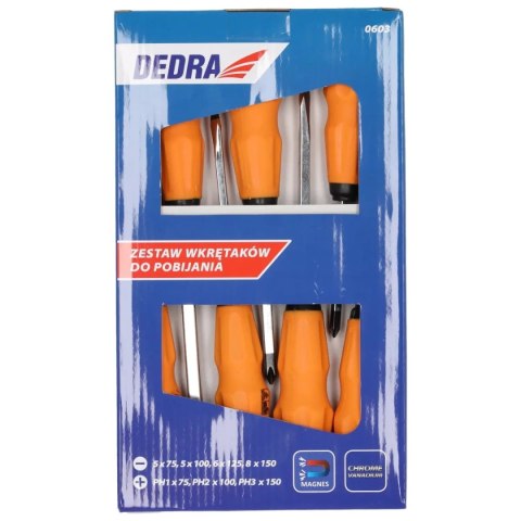 Zestaw wkrętaków crv do pobijania,7szt.